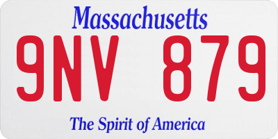 MA license plate 9NV879