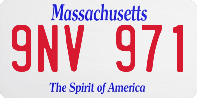 MA license plate 9NV971