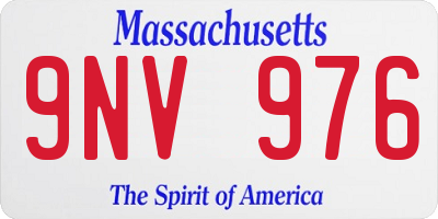 MA license plate 9NV976