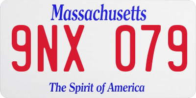 MA license plate 9NX079