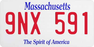 MA license plate 9NX591