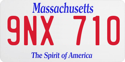 MA license plate 9NX710