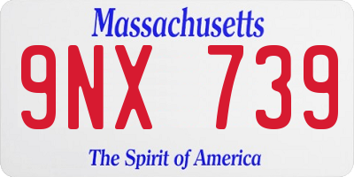 MA license plate 9NX739
