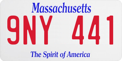 MA license plate 9NY441