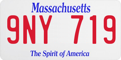 MA license plate 9NY719