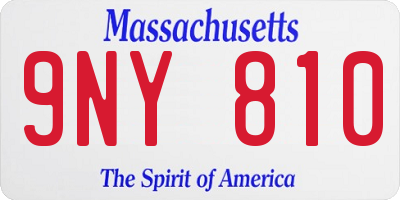 MA license plate 9NY810