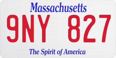 MA license plate 9NY827