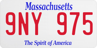 MA license plate 9NY975