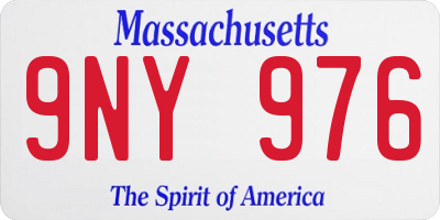 MA license plate 9NY976