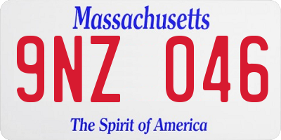 MA license plate 9NZ046
