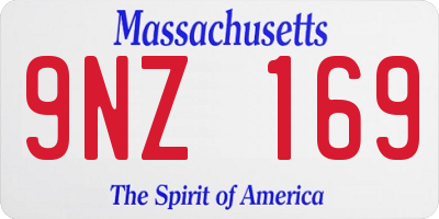 MA license plate 9NZ169
