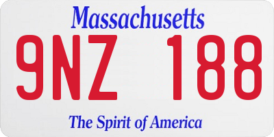 MA license plate 9NZ188