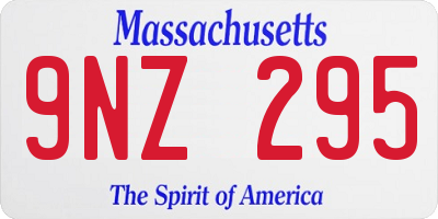 MA license plate 9NZ295