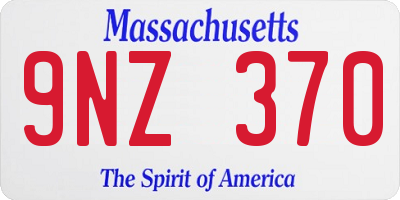MA license plate 9NZ370