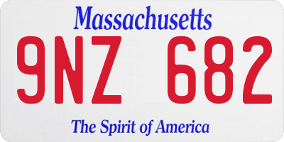 MA license plate 9NZ682