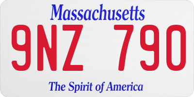 MA license plate 9NZ790