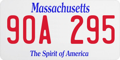 MA license plate 9OA295