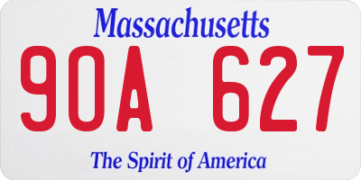 MA license plate 9OA627