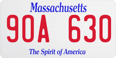 MA license plate 9OA630