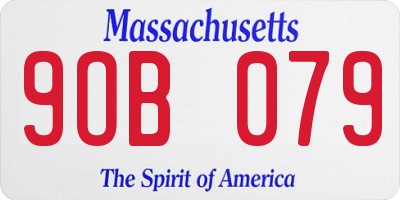 MA license plate 9OB079