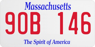 MA license plate 9OB146