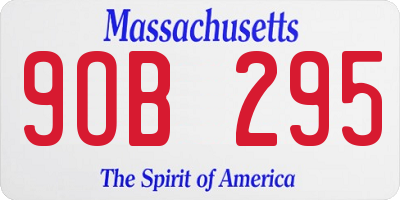MA license plate 9OB295