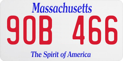 MA license plate 9OB466
