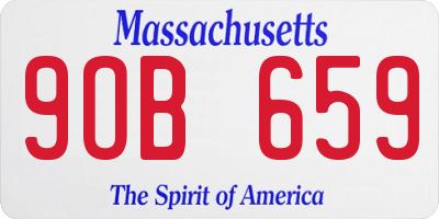 MA license plate 9OB659
