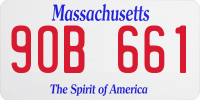 MA license plate 9OB661