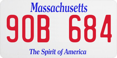 MA license plate 9OB684
