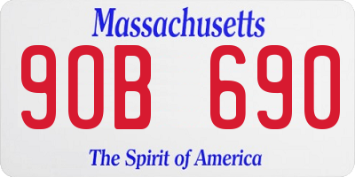 MA license plate 9OB690