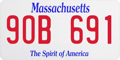 MA license plate 9OB691