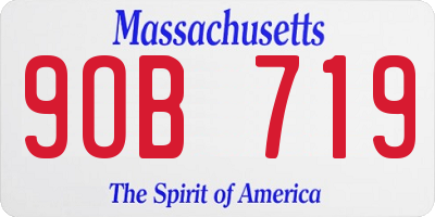 MA license plate 9OB719