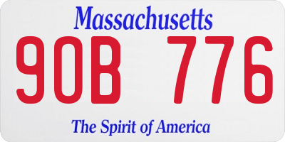 MA license plate 9OB776