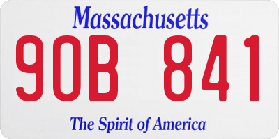 MA license plate 9OB841