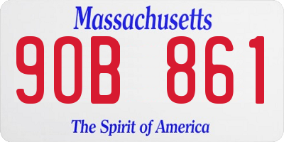 MA license plate 9OB861