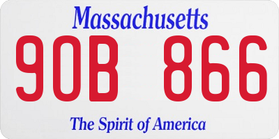 MA license plate 9OB866