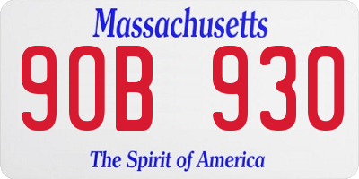 MA license plate 9OB930