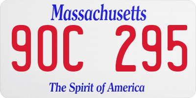 MA license plate 9OC295
