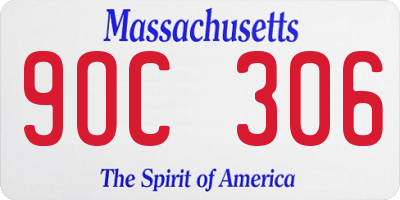 MA license plate 9OC306