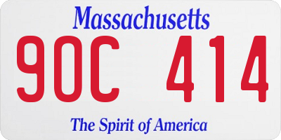 MA license plate 9OC414