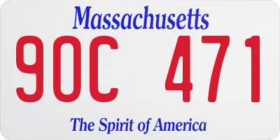 MA license plate 9OC471