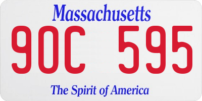 MA license plate 9OC595