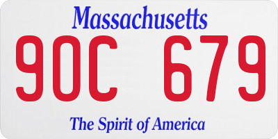 MA license plate 9OC679