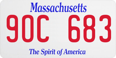 MA license plate 9OC683