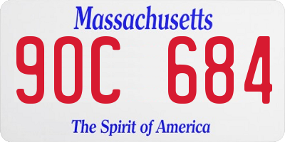 MA license plate 9OC684