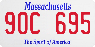 MA license plate 9OC695