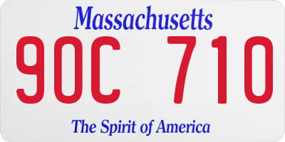MA license plate 9OC710