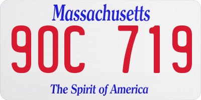 MA license plate 9OC719