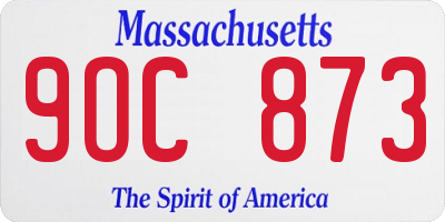 MA license plate 9OC873